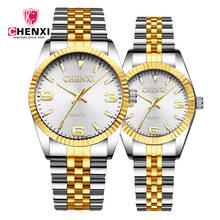 CHENXI Couple Watches Stainless Steel Waterproof Business Wrist Watches For Men Women Luxury Luminous Hands Clock Couple Gift 2024 - buy cheap