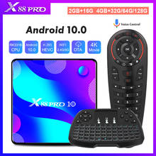 Reproductor multimedia X88 Pro con Android 10, dispositivo de TV inteligente, UHD, 4K, 3D, 2,4G/5G, doble banda, WiFi, Bluetooth, receptor de TV, para Netflix, Youtube 2024 - compra barato