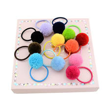 10pcs Cute headdress girl big hair ball hair ring hair rope Korean version of the cute plush hair accessories rubber band rope 2024 - buy cheap