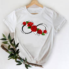 Camisetas femininas 2021 floral flor elegante roupas primavera roupas impressão gráfico tshirt topo lady print camiseta feminina 2024 - compre barato