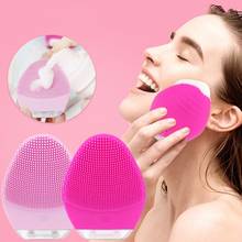 Mini Electric Face Cleansing Brush Silicone Sonic Cleaner Deep Pore Cleaning Waterproof Skin Care Massager Beauty 2024 - buy cheap