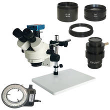 360 adjustable single arm support 3.5X-90X Trinocular Stereo Microscope+30MP 1080P HDMI Digital Video Microscope Camera 2024 - buy cheap