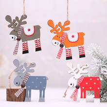 Christmas Ornaments Christmas Tree Decor Wood Painted Elk Pendant Xmas Party Decor Deer Pendants Christmas Decoration for Home 2024 - buy cheap