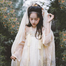 Vestido de Hanfu para mujer, traje folclórico tradicional chino, Ropa de baile de la diosa Han, vestido de hada para mujer, ropa de Cosplay mejorada 2024 - compra barato