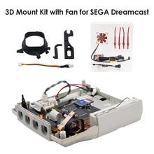 Kit de montagem de ventilador para sega dreamcast, kit de montagem para ventoinha de 5v premium, preto, impressão 3d, console de jogos 2024 - compre barato