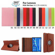 360 Rotating Case For Lenovo Tab M10 HD 2nd Gen TB-X306F TB-X306X  X306 10.1inch Tablet Funda Flip Stand PU Leather Cover Case 2024 - buy cheap