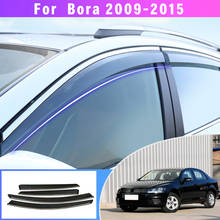 Козырек от дождя и солнца на окно, защитный экран для Volkswagen Bora Sedan 2009-2015, навесы, автомобильный Стайлинг, козырек от дождя 2024 - купить недорого