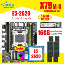 X79 motherboard LGA2011 E5 2620 CPU 4pcs x 4GB = 16GB DDR3 1333Mhz ECC REG Memory Set M-ATX combos 512GB M.2 SSD With the cooler 2024 - buy cheap