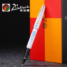 Белый настоящий Picasso 606 авторучка, подарочная ручка в деловом стиле, бесплатная доставка, школьные и офисные принадлежности для письма, 0,38 мм 2024 - купить недорого
