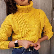 Womens Sweaters 2019 Turtleneck Sweater Women  Autumn Winter Casual Short Sweater  Knitted  Pullovers Sweater Female Pull Femme 2024 - buy cheap