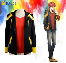 Disfraz de Cosplay Seven de Saeyoung Choi, chaqueta con cremallera, Luciel, camiseta roja, peluca corta naranja, 707 2024 - compra barato