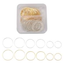 Pandahall-anillos de unión de latón para fabricación de joyas, accesorios para collar y pendientes, Color dorado y plateado, 20, 25, 30mm, 120 unids/caja 2024 - compra barato
