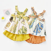 Summer 2020 Baby Girl Clothes Kids Clothes Girls Set Toddler Girl Outfits Print Vest + Shorts 2PCS Suit Children Clothes 12M-7Y 2024 - buy cheap