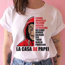 Money Heist T Shirt Hip Hop Women La Casa De Papel House of Paper Tshirt Female Ulzzang Tops 90s Clothes T-shirt New Summer 2024 - buy cheap