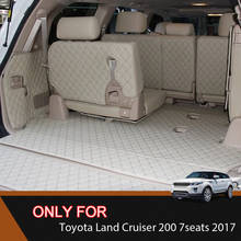 Car Travel Brand Special trunk mats for Toyota Land Cruiser 200 7seats 2017 waterproof boot carpets for Toyota LC200 4 season 2024 - buy cheap