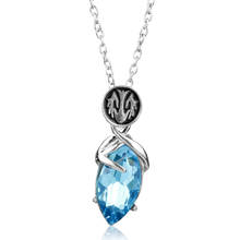 Game Final Fantasy Choker Necklace Yuna Blue Crystal Pendant Jewellery Cosplay Gifts for Women Men 2024 - buy cheap