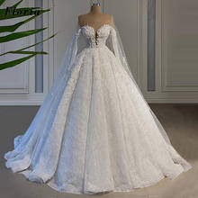 Saudi Arabia Ball Gown Wedding Dresses 2021 Vestido De Noiva Beading Crystal Women Bride Dress Custom African Dubai Bridal Gowns 2024 - buy cheap