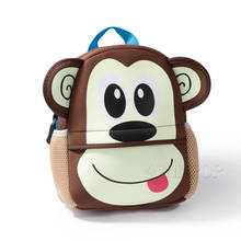 Mochilas escolares de macaco 3d, design de animais fofos, mochila impermeável para meninos, meninas, jardim de infância, desenho animado, bolsa para crianças 2024 - compre barato