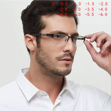 LIBOGX-gafas para miopía para hombre y mujer, lentes de Metal con medio Marco, montura para miopía, dioptrías, 1,0 ---6,0 2024 - compra barato