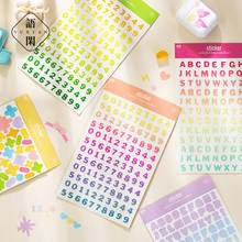 2 Sheets/pack Numbers, Letters, Hearts, Stars Ins Style Creative Cute Hand Account DIY Decoration Collage Material Stickers 2024 - buy cheap