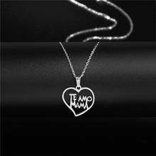 Necklace accessories mother's love mother heart pendant necklace Korea love mother's day gift stainless steel necklace 2024 - buy cheap