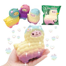 Kawaii jumbo Squishy Cute Sheep Alpaca Squeeze Toy Antistress Squishies Slow Rising Scented Stress Reliever Toys Baby Kids Gift 2024 - buy cheap