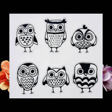 Cartoon Owl Background Transparent Clear Silicone Stamps For DIY Scrapbooking/Sentiment Stamp Photo Album Decorative Card Making 2024 - buy cheap