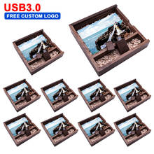 10pcs/lot Free custom LOGO USB3.0 Maple Photo Album usb+Box usb flash drive Pendrive 4GB 16GB 64GB Photography Album170*170*35 m 2024 - buy cheap