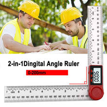 0-200mm  2-in-1 Digital Meter Angle Inclinometer Angle Digital Ruler Electron Goniometer Protractor Angle finder Measuring Tool 2024 - buy cheap