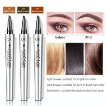 3D Eyebrow Pen Waterproof Fork Tip Eyebrow Tattoo Pencil Long Lasting Professional Fine Sketch Liquid Eye Brow Pen Red Brown 2024 - buy cheap