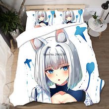 Anime Cartoon Girl Pattern Bedding Set Duvet Cover Beds Set Linens Pillowcases Bed Cover Set Single Queen King Size Home Textile 2024 - buy cheap