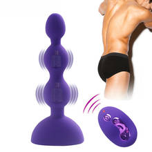 Masajeador de próstata de 10 velocidades para mujer, vibrador Anal con Control remoto inalámbrico, vibrador de Punto G, Juguetes sexuales con tapón de cuentas 2024 - compra barato