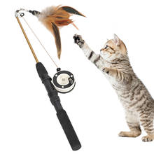 Игрушка-тизер для кошек, волшебная палочка, ложный перьевой колокольчик, рыболовная удочка, игрушка-тизер для кошек, игрушка для кошек, игрушка-тизер для кошек 2024 - купить недорого
