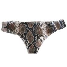 Tanga camuflada tipo cobra, lingerie com cintura baixa, sem costura, micro tanga, lingerie erótica para palco, plus size f20 2024 - compre barato