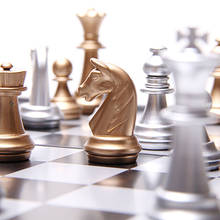 Шахматные наборы, шахматная доска, золотой, серебряный складной магнитный Шахматный набор, Высококачественная шахматная игра, средневеков... 2024 - купить недорого