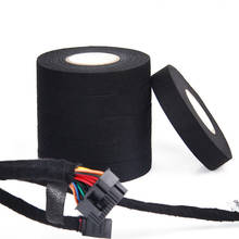 Tesa black Adhesive Cloth Tape for Cable Harness Wiring Loom Electrical insulating cloth tape Auto wrap ribbon belt 15M length 2024 - buy cheap