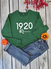1920 Feminism Sweatshirts Women beauty Rose Sweats Girl Gang shirts Empowered Jumper 100%cotton fahion casual Pullovers tops 2024 - buy cheap