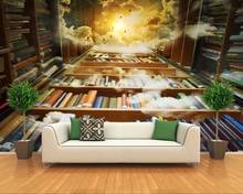 Ретро Кафе офис библиотека литературный книжный магазин фон обои 3D гостиная спальня кабинет Декор настенная бумага 3D 2024 - купить недорого