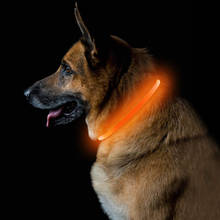 Светодиодный USB-ошейник для собак, ошейник для собак, ночные ошейники для собак, светящийся, перезаряжаемый, светодиодный, ночная безопасность, мигающий, светящийся, 70 см 2024 - купить недорого