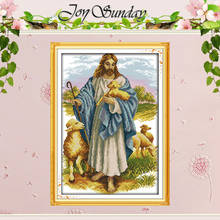 Jesus and Sheep (3) Patterns Counted Cross Stitch DIY 11CT 14CT Cross Stitch Set Chinese Cross-stitch Kits Embroidery Needlework 2024 - buy cheap