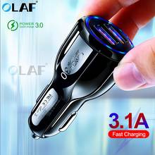 Olaf Car Charger for Mobile Phone Quick Charge 3.0 USB Charger for iPhone 11 Pro max Samsung A90 A50 Hauwei Mate 30 Fast Charger 2024 - buy cheap
