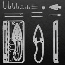 Spot Multifunction Camping Survival Tool Fishing Hook Card Hunting Emergency Tool Best Price 2024 - buy cheap