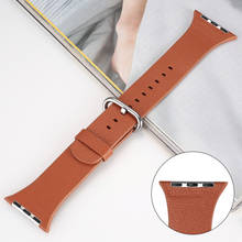 Genuine Leather strap for apple watch series 5/4/3/2/1 band 42mm/38mm/44mm/40mm correa bracelet wrist belt for iwatch 2024 - buy cheap