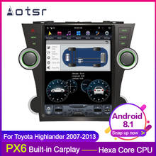 Aotsr-sistema multimídia automotivo, com android 8.1, tela hd, navegação gps, wi-fi, 1 din, para toyota highlander 2007 a 2013 2024 - compre barato