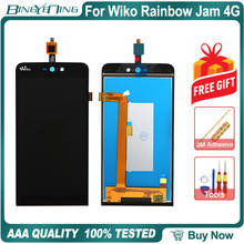 Moldura display lcd para wiko rainbow jam 4g, tela sensível ao toque, peça de reposição para celular, módulo de acessório 2024 - compre barato
