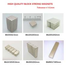 Neodymium Magnet NdFeB Block Super Powerful Strong Permanent Magnetic imanes Rectangle Neo Fridge Magnets craft N52 2024 - buy cheap