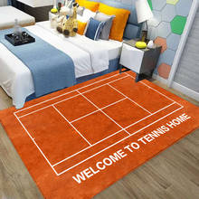 Sports tennis green court printing thickened soft non-slip entry living room bedside entry mat, carpet, floor mat, mat 2024 - buy cheap