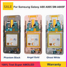 Pantalla LCD AMOLED OEM para Samsung Galaxy A80 SM-A805F, montaje de pantalla LCD con marco para Samsung A80 SM-A8050 2024 - compra barato