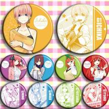 10pcs/1lot Anime The Quintessential Quintuplets Nakano Ichika Nakano Nino Figure 4765 Badges Round Brooch Pin Gifts Kids Toy 2024 - buy cheap