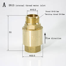 Brass Check Valve One Way Non-return Valve G1/2 G3/4 G1 Male/Female Thread 1.6MPA Vertical check valve 2024 - buy cheap